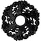 Ekena Millwork Orrington Ceiling Medallion (Fits Canopies up to 4 3/4"), 19 5/8"OD x 4 3/4"ID x 1 3/4"P, Jet Black CM19ORBLF - alternate 1